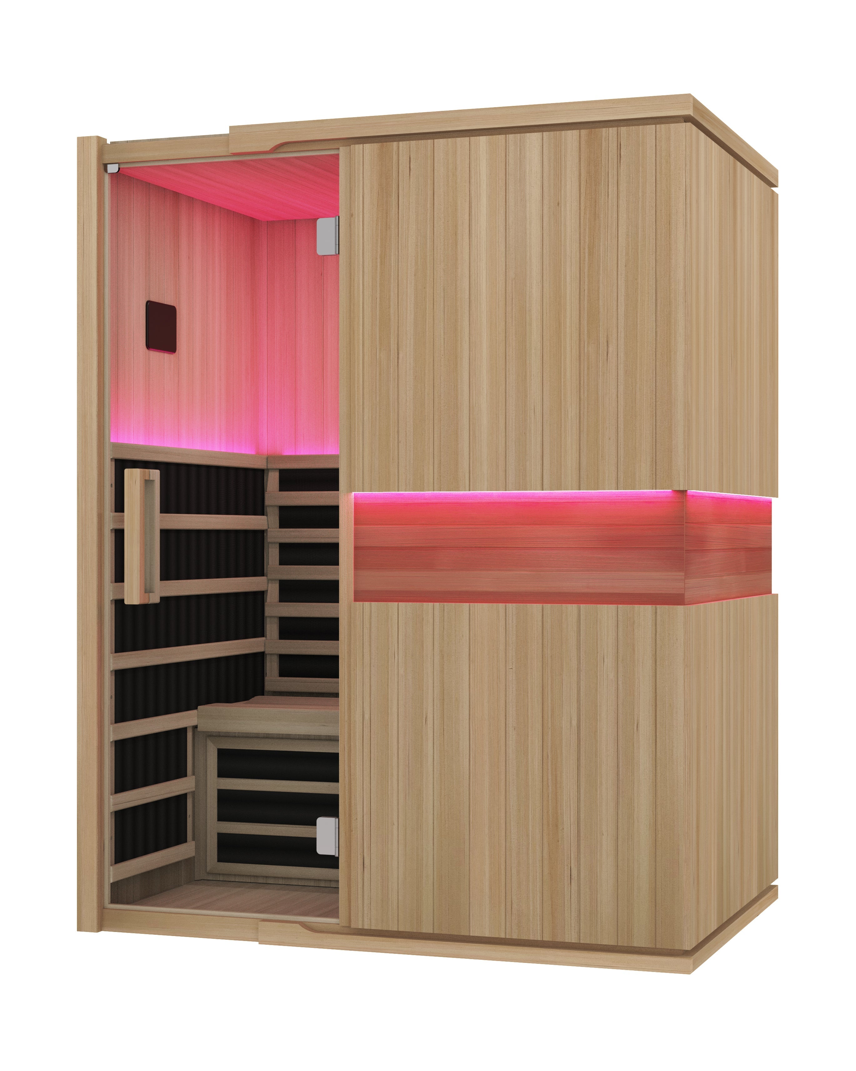 Blisspod | Milano | Full Spectrum Sauna Canadian Hemlock Ultra Low EMF, 7 Far Infrared & Red Glass Heater & Chromotherapy – 3 Person - Www.Shopthatapp.ca