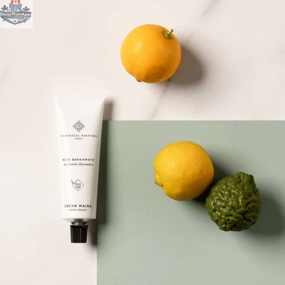 Essential Parfums Nice Bergamote hand cream in a 50 ml container, featuring a sleek design and fresh bergamote scent.