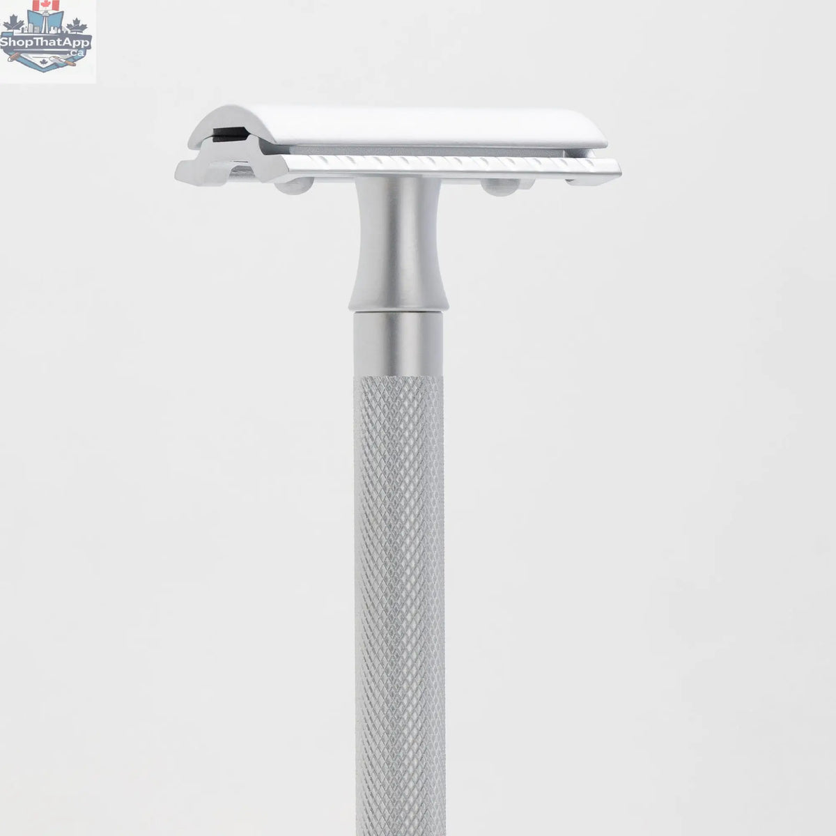 Merkur Razor Set 2-pieces (Razor 22 002 and Stand 4005 002), Matt Chrome, MK-2281002 - Shopthatapp.ca