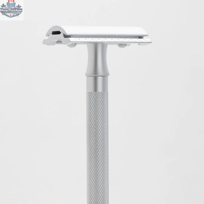 Merkur Razor Set 2-pieces (Razor 22 002 and Stand 4005 002), Matt Chrome, MK-2281002 - Shopthatapp.ca