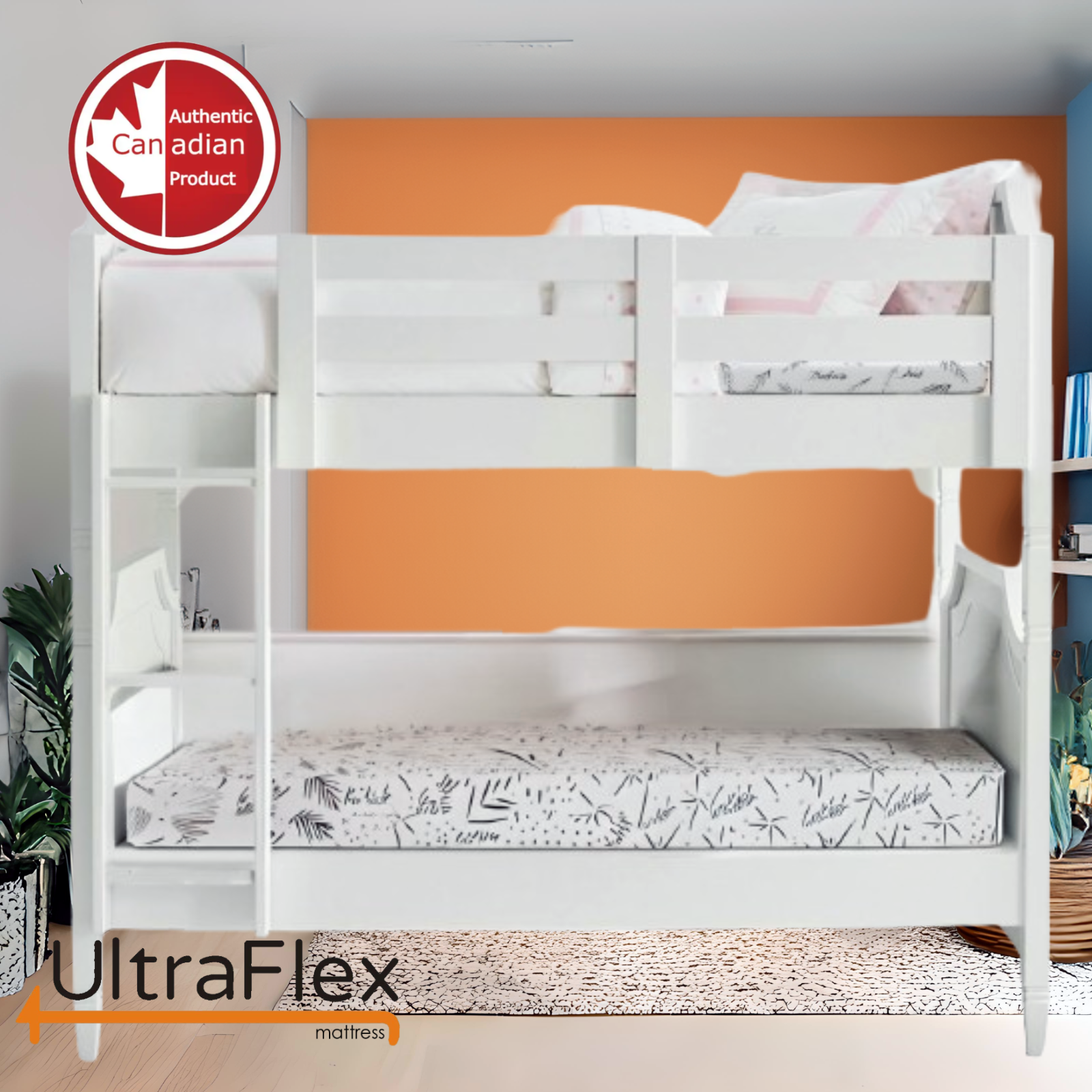 UltraFlex® SleepTight – Canadian Made- Gel Memory Foam Mattress | CertiPUR-US® Certified, Cooling, Pressure Relief, Medium Firm, Fiberglass-Free, Bamboo Cover | Ideal for Bunk Beds, RVs & All Frames | Spinal Support & Motion Isolation - Shopthatapp.ca