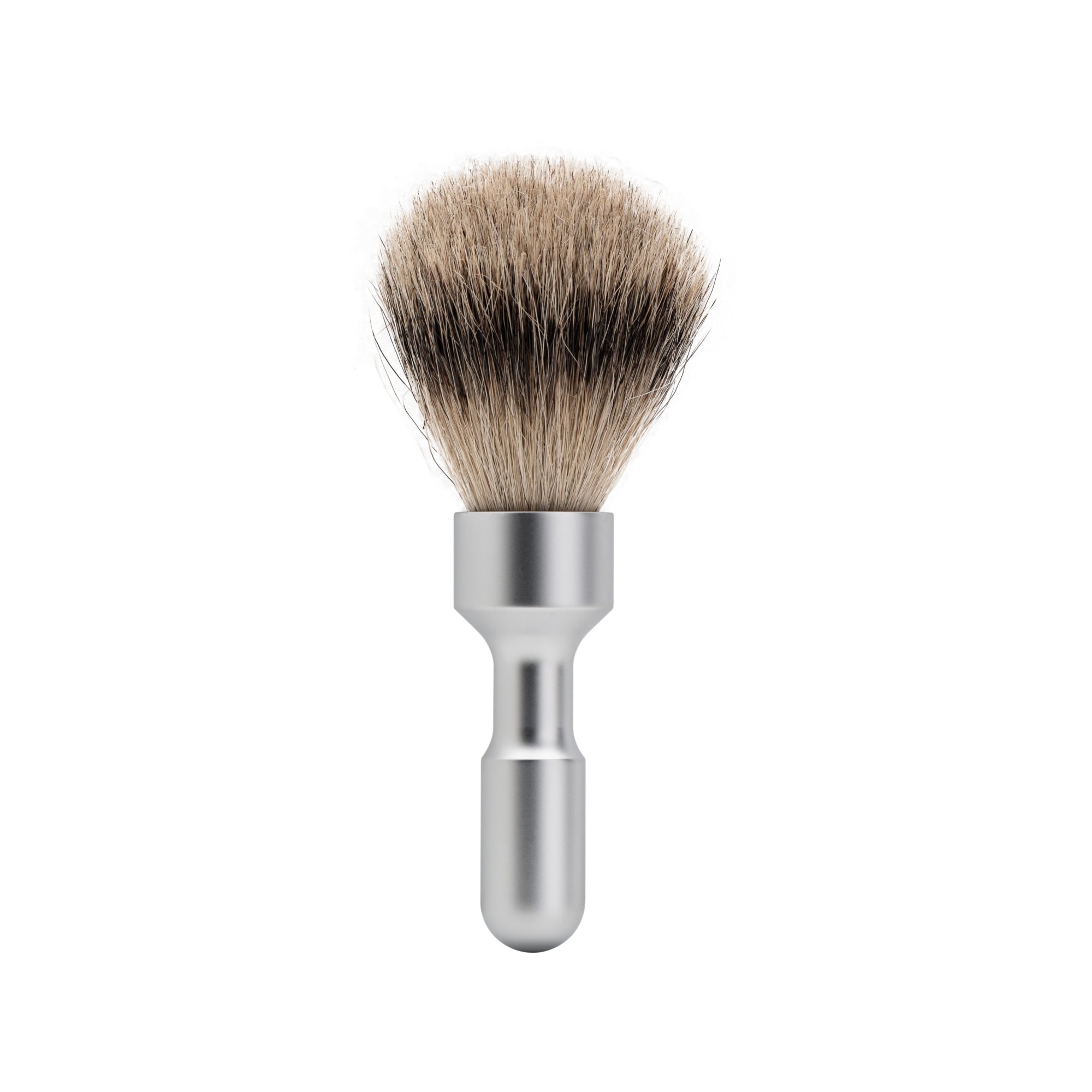 Merkur Badger Hair Shaving Brush - Silver Tip & Matt Chrome, MK-1700002
