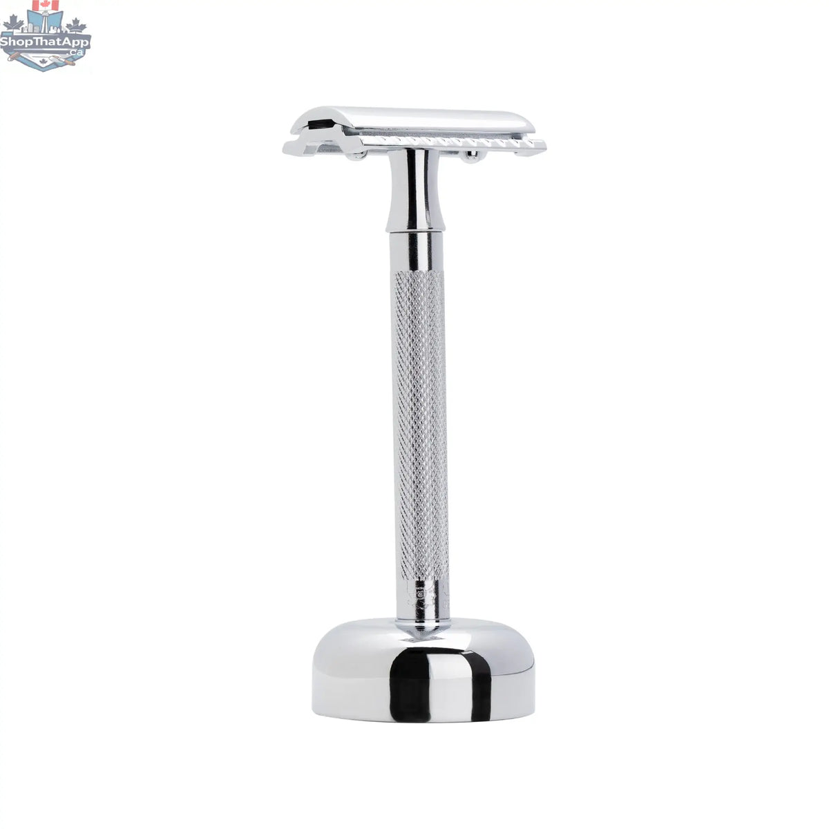 Merkur Razor Set 2-pieces ( Razor 23 001, and Stand 4005 001), Bright Chrome, MK-2381001 - Shopthatapp.ca