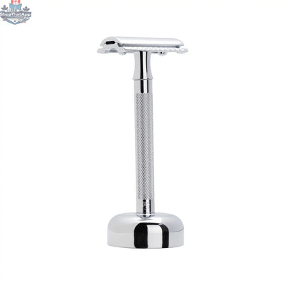 Merkur Razor Set 2-pieces ( Razor 23 001, and Stand 4005 001), Bright Chrome, MK-2381001 - Shopthatapp.ca
