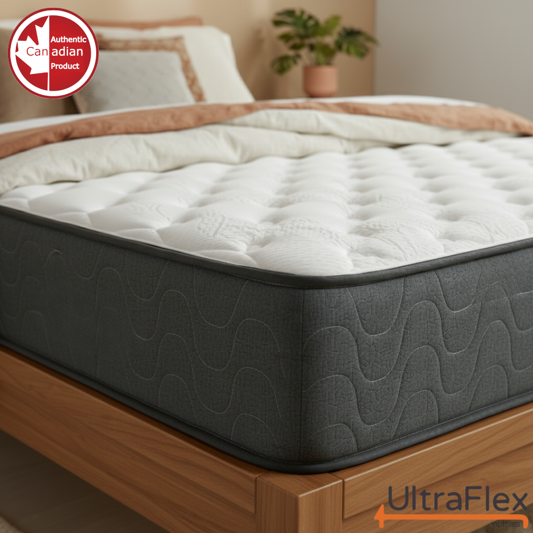 UltraFlex® STELLAR Mattress and BoxSpring Set Medium Firm – Premium Orthopedic Mattress with Cooling Gel, High-Density Soy Foam & Quilted Top | Made in Canada - Shopthatapp.ca