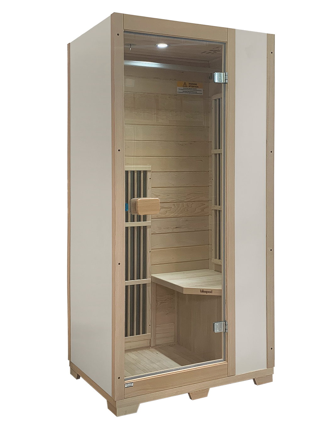 Blisspod | Vienna | Far Infrared Sauna | Canadian Hemlock Very Low EMF | 72.8"H x 35.4"W x 25.6"D | 1 Person - Www.Shopthatapp.ca