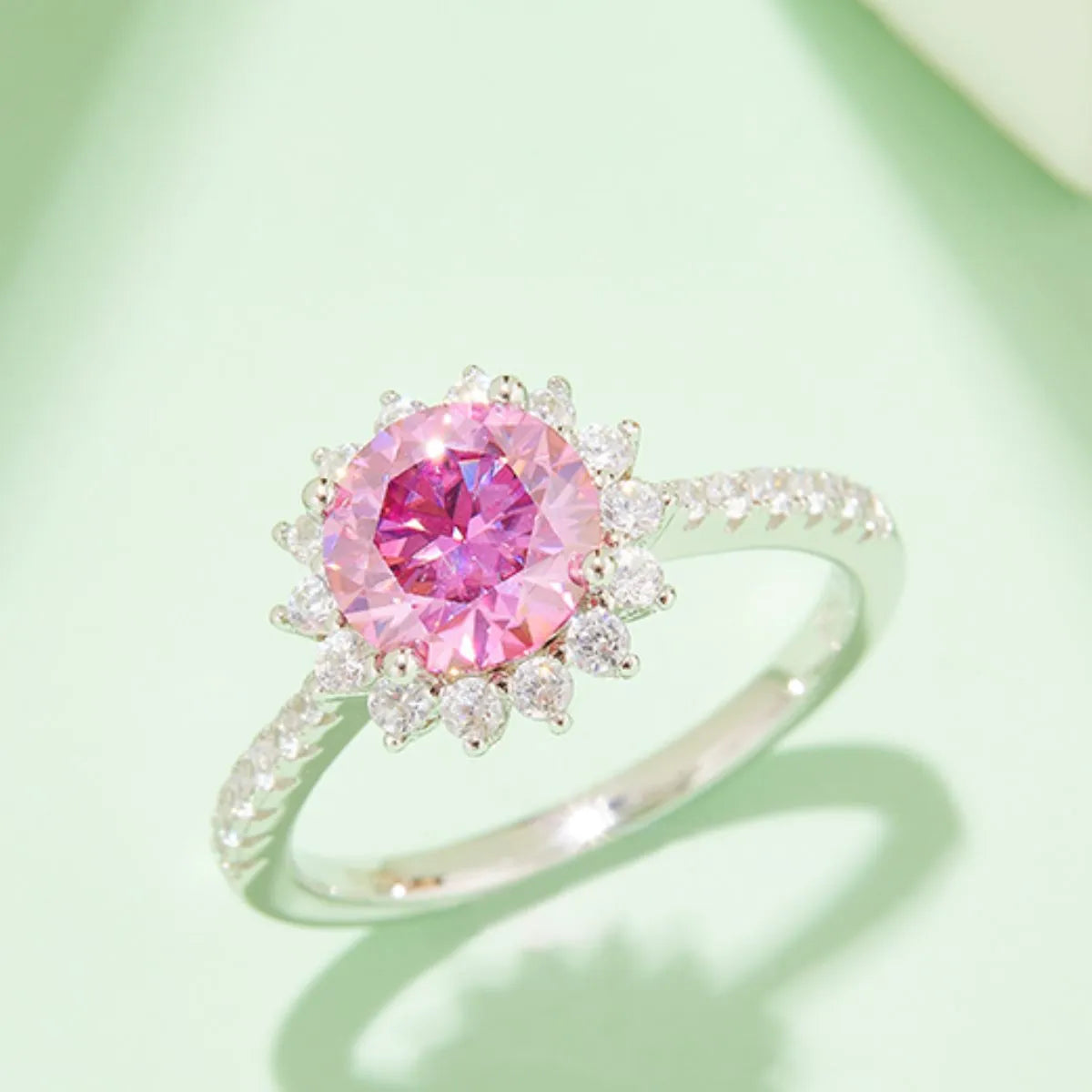 2 Carat Moissanite Silver Ring in 925 Sterling Silver - Shopthatapp.ca