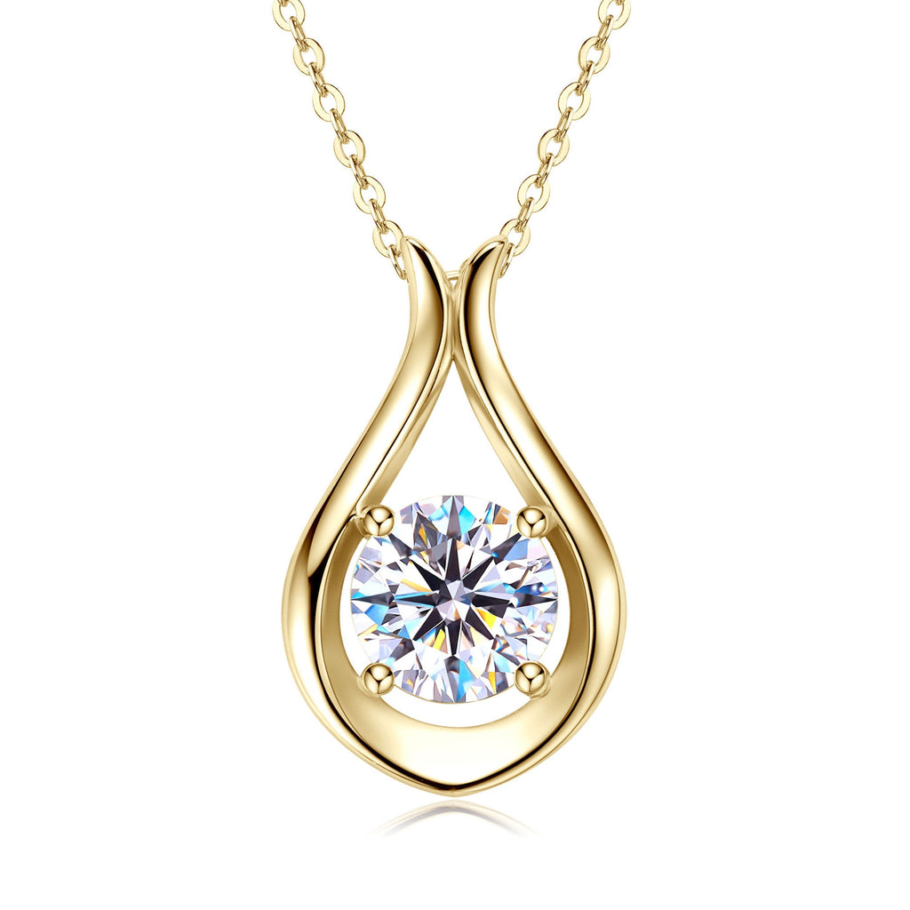 2 Carat Moissanite Necklace in 925 Sterling Silver Pendant - Shopthatapp.ca