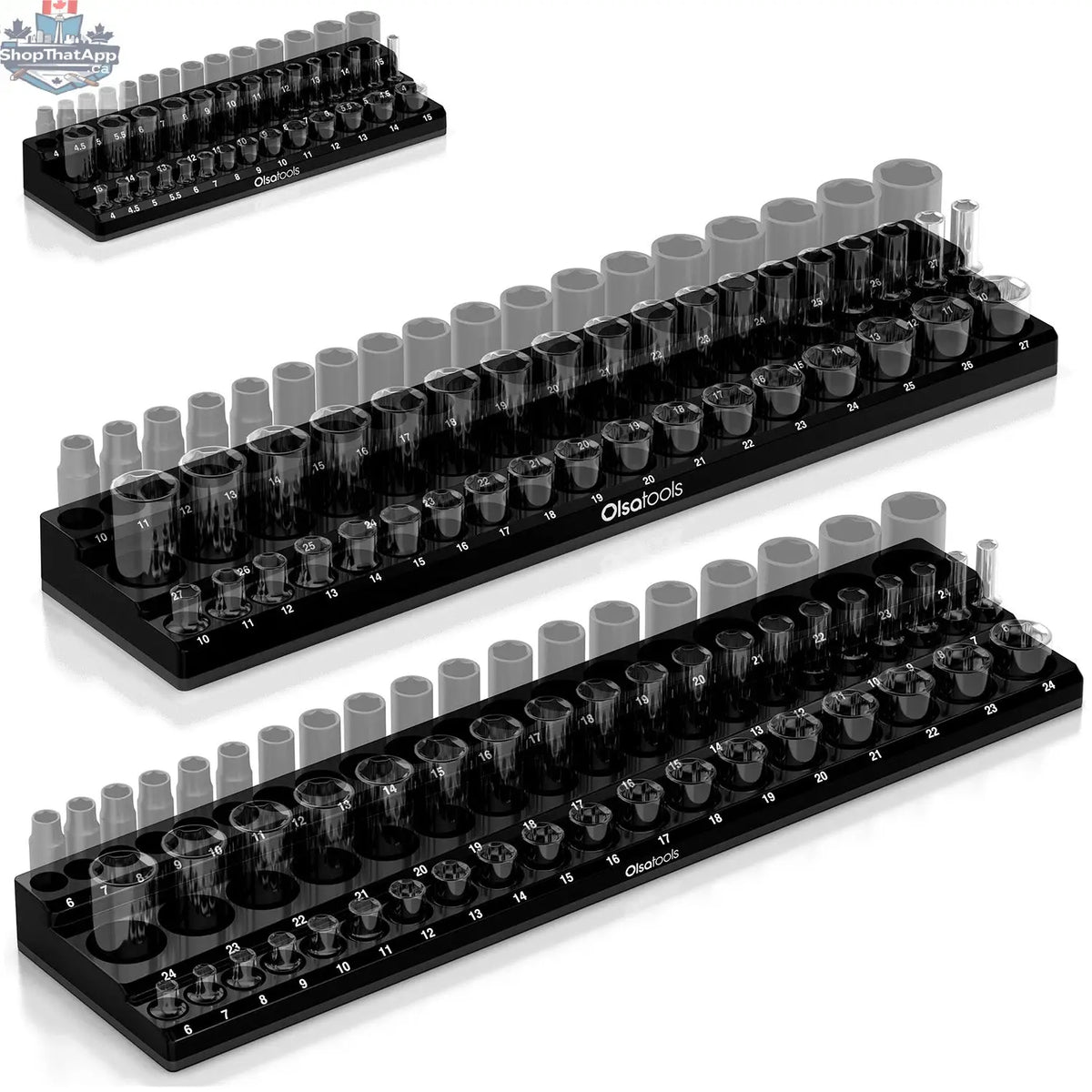 3-Row Magnetic Socket Holder - Shopthatapp.ca