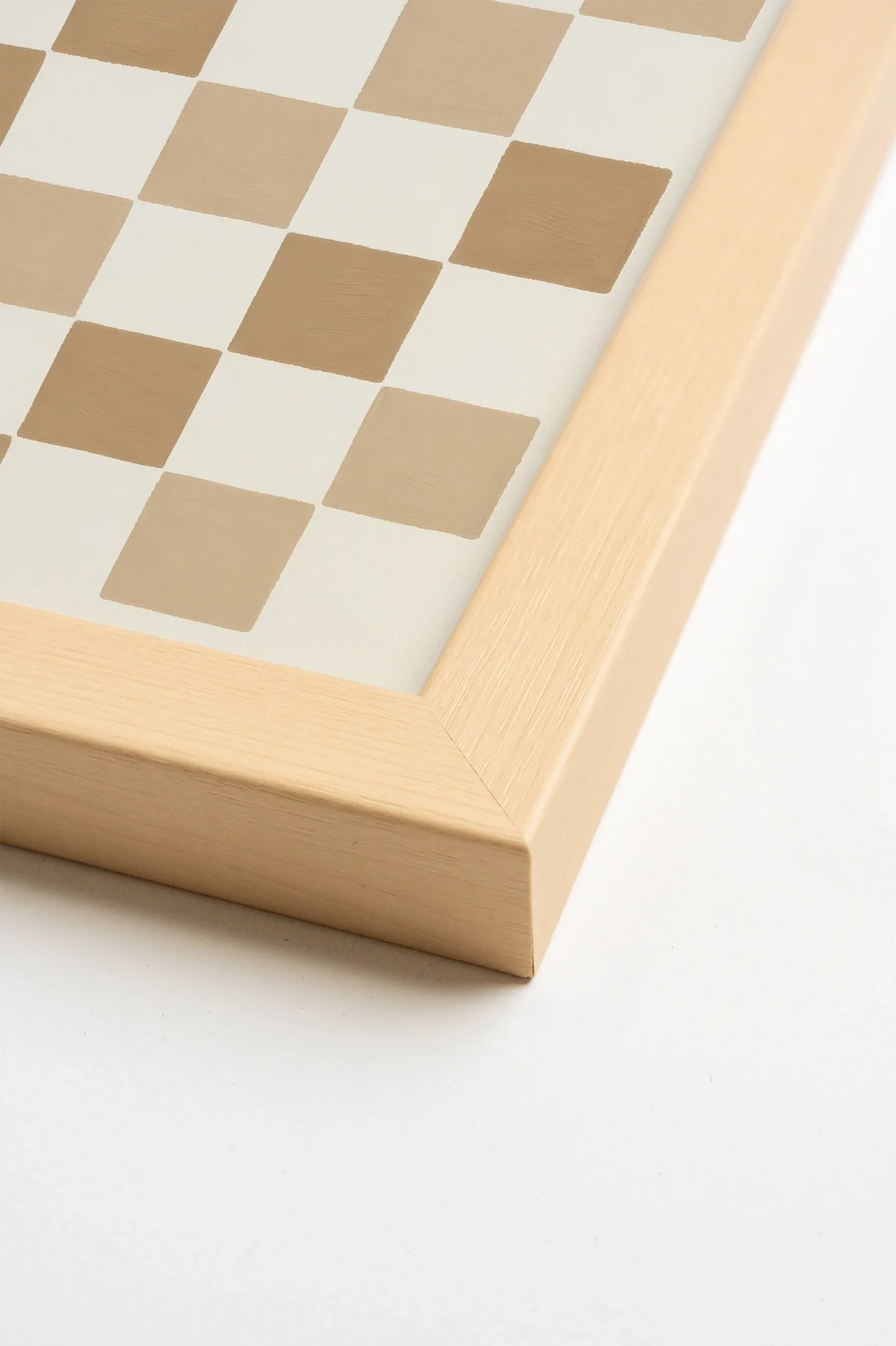 Sandy Squares Artwork - Oeuvre sur toile rigide, encadré Naturel Clair (collective) - Shopthatapp.ca