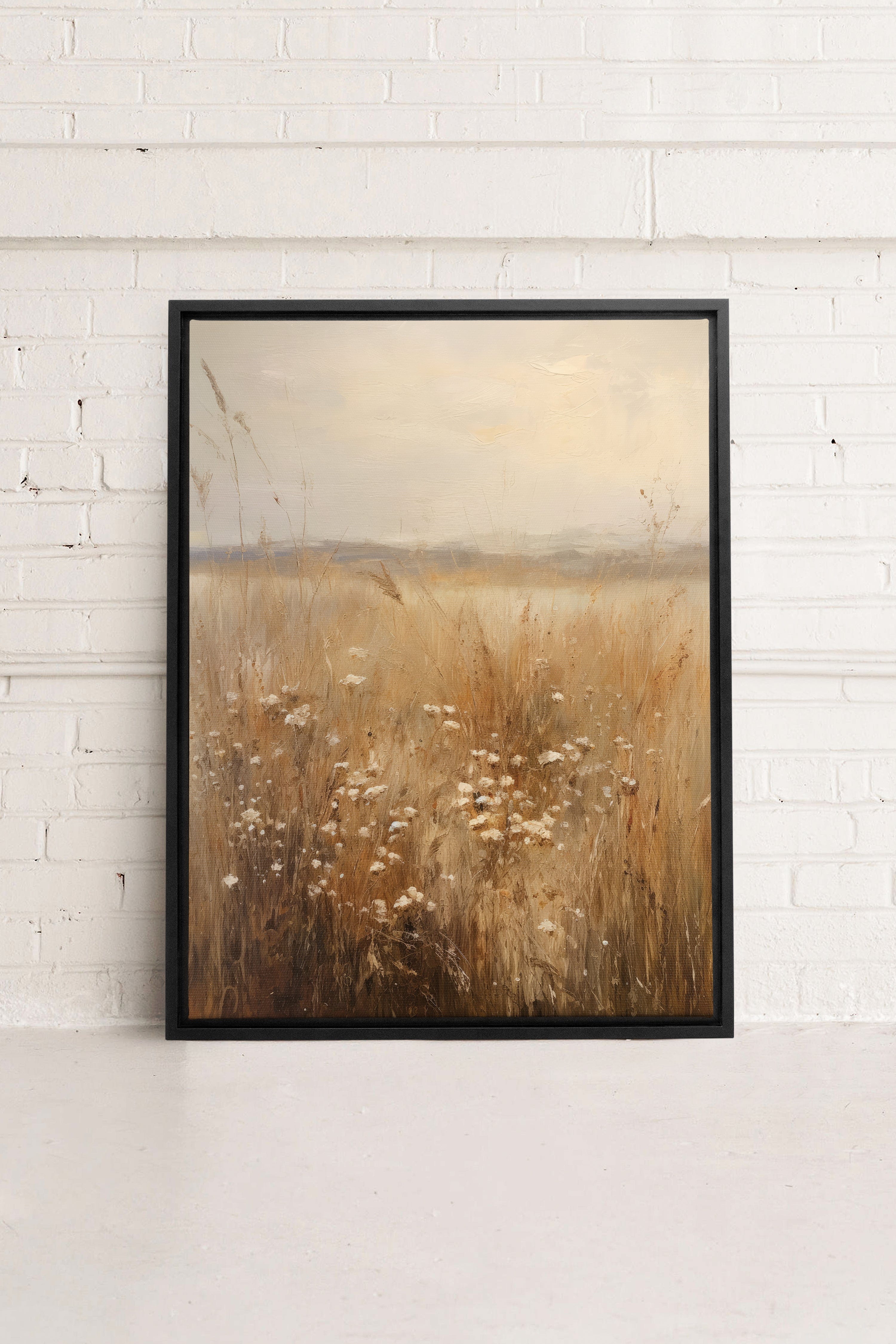 FIELDSCAPE Peinture sur Toile Paysage - Art Unique pour Décoration d'Intérieur avec Champs de Paysage