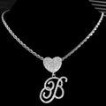 Elegant Silver Cursive Letter Pendant - Personalize Your Style