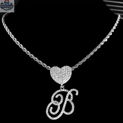 Elegant Silver Cursive Letter Pendant - Personalize Your Style - Shopthatapp.ca