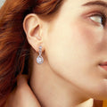 1 Carat Moissanite Silver Earrings in 925 Sterling Silver - Shopthatapp.ca