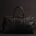 The Shield Duffle- Black Full-Grain Leather Duffle Bag Made in Canada - Www.Shopthatapp.ca