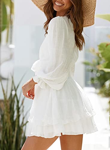AILUNSNIKA Women's Knotted Tiered Mini Dress - Shopthatapp.ca