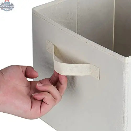Six foldable storage bins in a 6-pack, versatile organizer cube boxes for home or office storage, durable and collapsible.