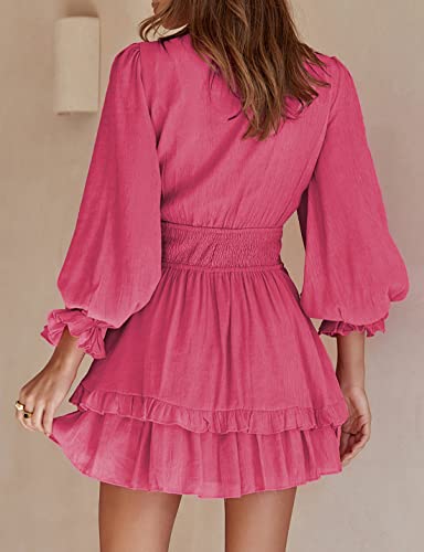 AILUNSNIKA Women's Knotted Tiered Mini Dress - Shopthatapp.ca