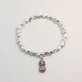 Pineapple Charm Bracelet Silver Plate - Stylish Nugget Design - Shopthatapp.ca