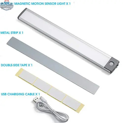 20 LED motion sensor closet light providing automatic illumination for closets, energy-efficient and easy to install.