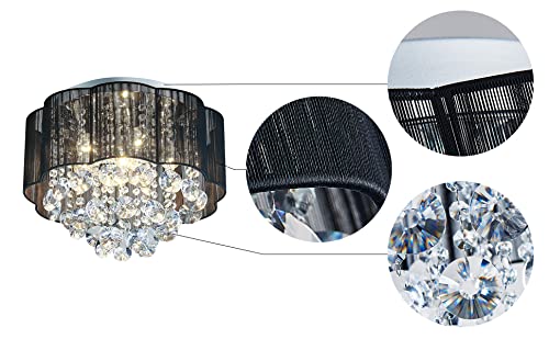 AGV LIGHTING 20102 Crystal Ceiling Light Fixture - Elegant Lighting Solution - Shopthatapp.ca