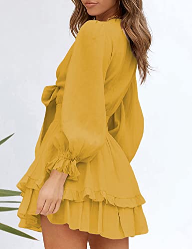 AILUNSNIKA Women's Knotted Tiered Mini Dress - Shopthatapp.ca