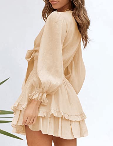 AILUNSNIKA Women's Knotted Tiered Mini Dress - Shopthatapp.ca