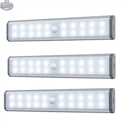 20 LED motion sensor closet light providing automatic illumination for closets, easy to install and energy-efficient.