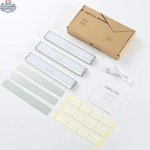 20LED motion sensor closet light providing automatic illumination for dark closet spaces, energy-efficient and easy to install.
