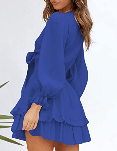 AILUNSNIKA Women's Knotted Tiered Mini Dress - Shopthatapp.ca