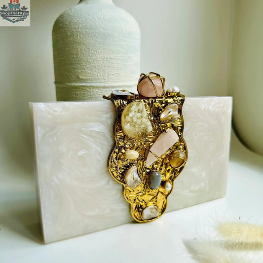 Handcrafted Resin Clutch: A Chic Statement Piece for Any Occasion - Shopthatapp.ca