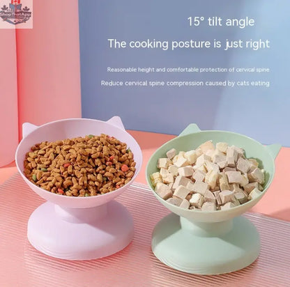 Oversize Cat Food Bowl — Durable Plastic Pet Dish in 6 Colors - Shopthatapp.ca