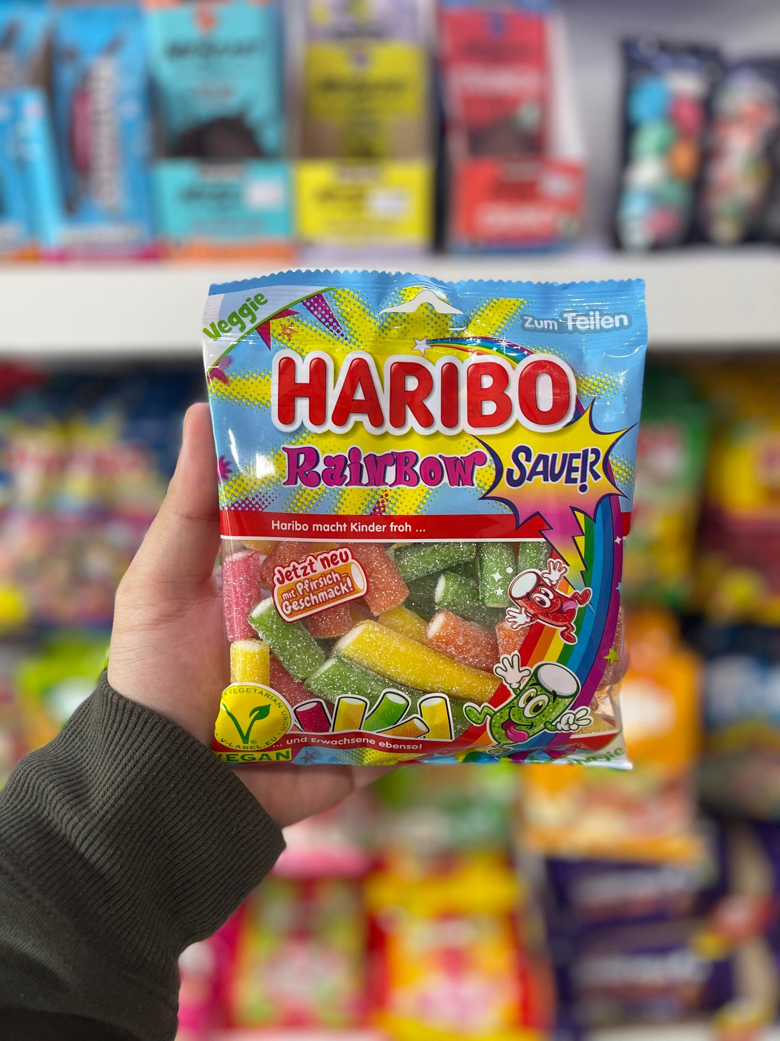 (GERMANY) HARIBO SOUR RAINBOW VEGAN - 160G - Www.Shopthatapp.ca