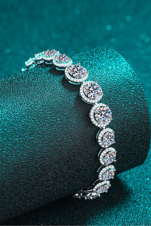 925 Sterling Silver Moissanite Bracelet with 10.4 Carat Sparkle - Shopthatapp.ca
