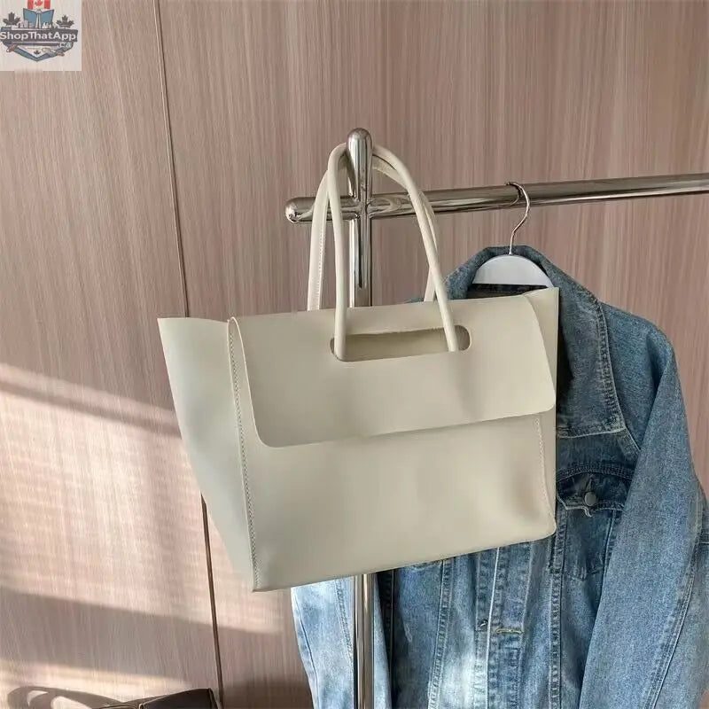Fashion Women Shoulder Bags Large Capacity Handbags Simple Retro Tote Bags Solid Color Famous Brand High Quality Bags - Shopthatapp.ca