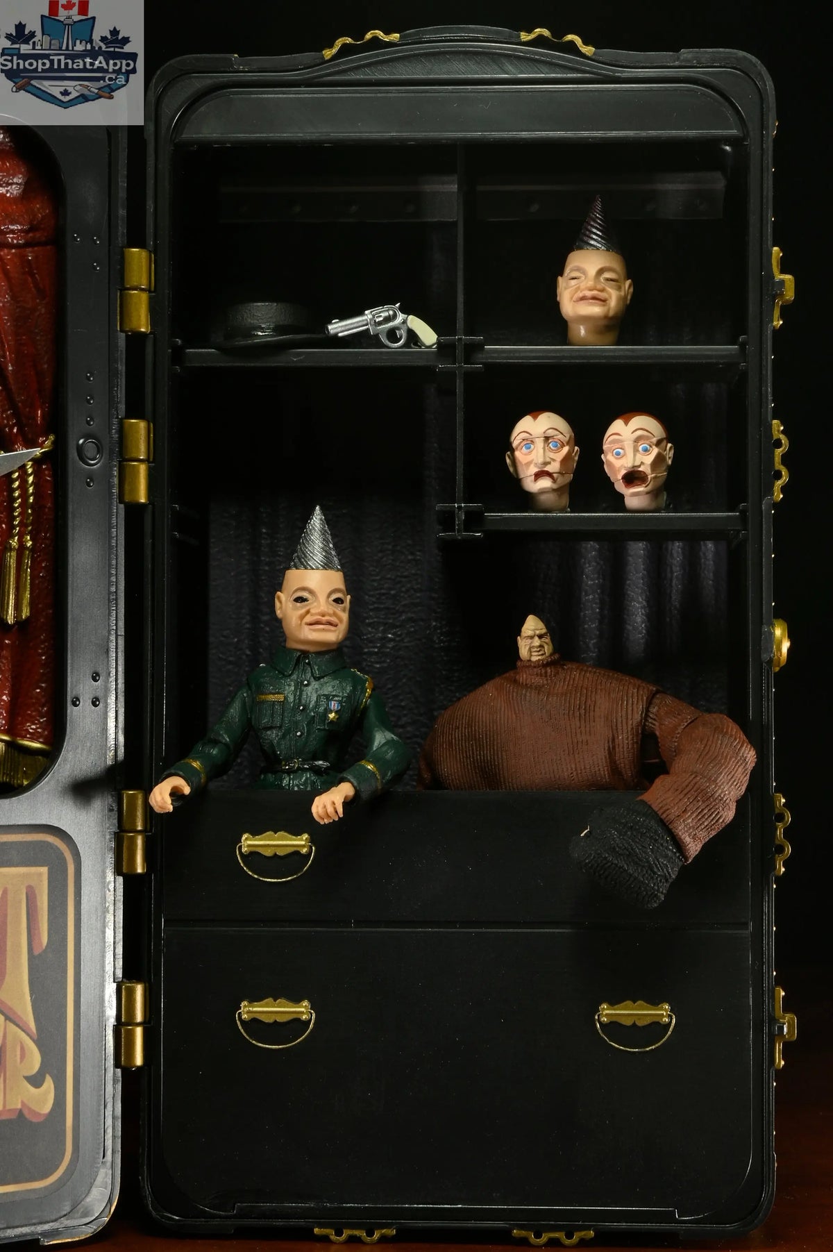 Toy Snowman Puppet Master 7-inch action figure featuring Leech Woman and Toulon's puppet, detailed collectible toy for fans.