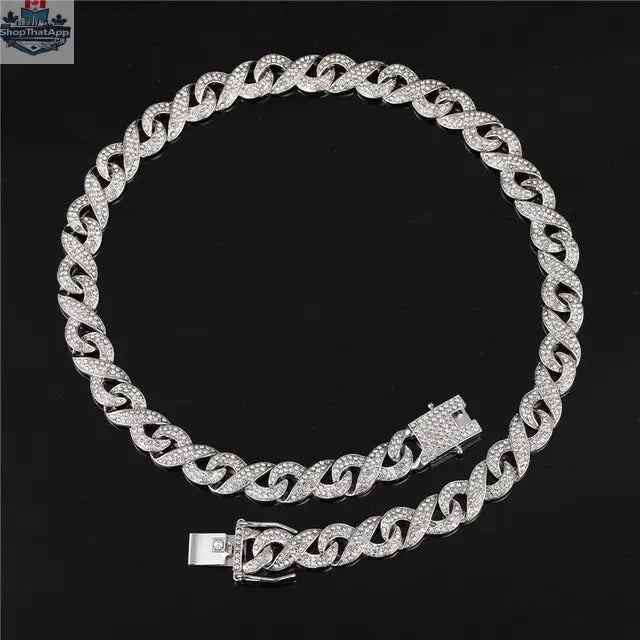 13mm Silver Infinity Link Chain - Shopthatapp.ca