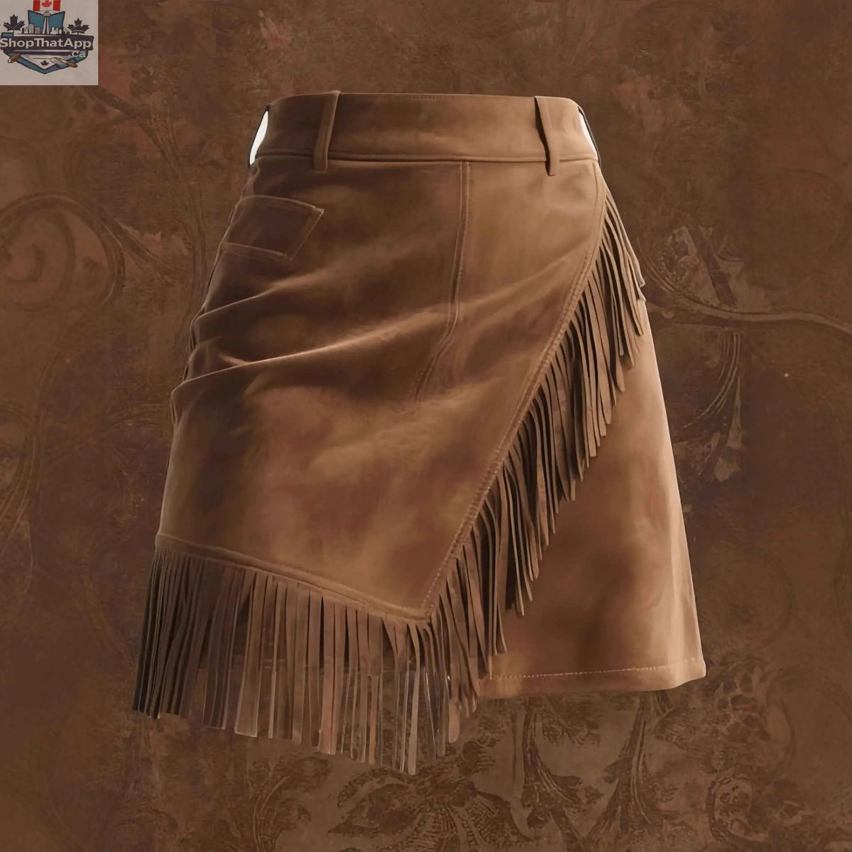 Women's Retro Western Suede Skirt - Tassel Bodycon Mini Skirt - Shopthatapp.ca