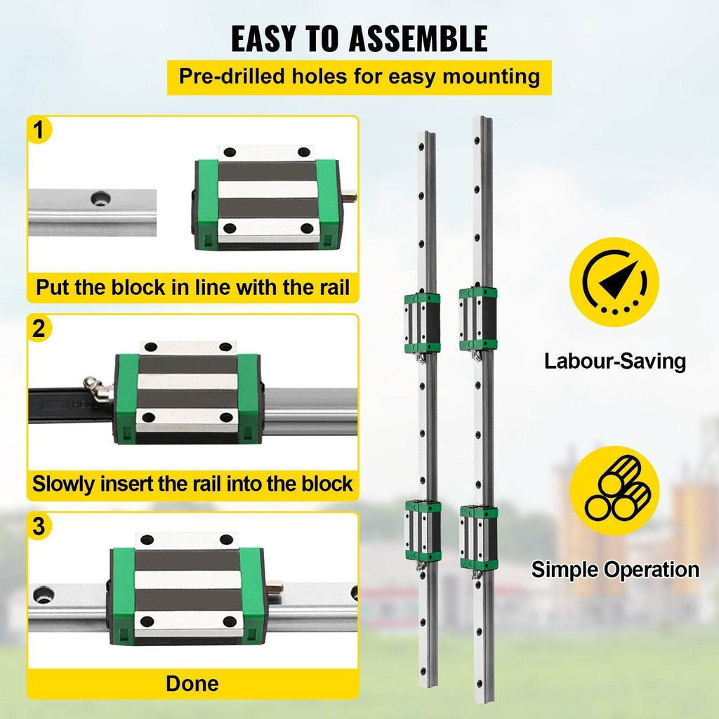 1Pcs RM1605-1000mm Ballscrew With BF12 BK12 Kit, Coupling, Slide Blocks Linear Guide Rail Set For DIY CNC Routers Lathes Mills