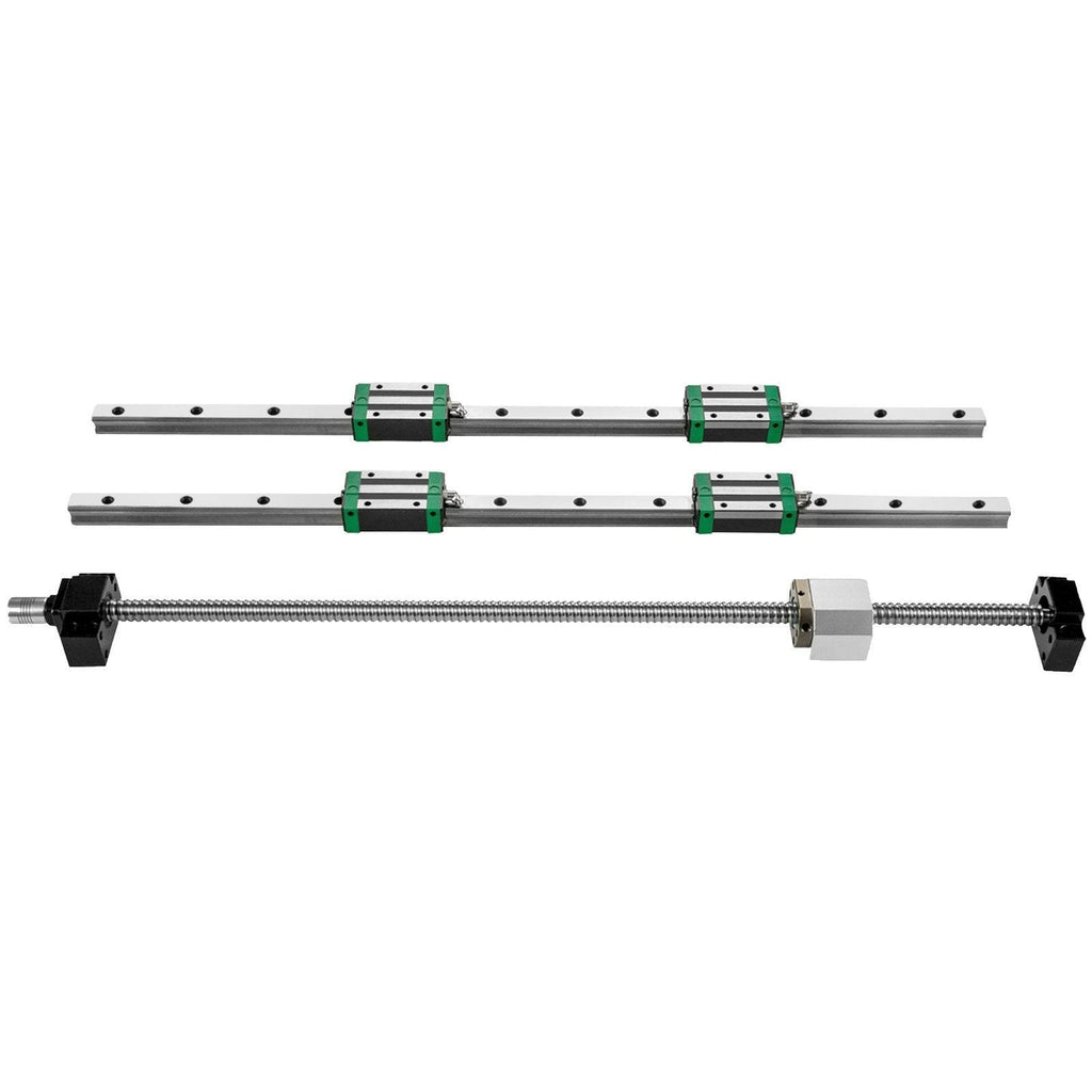 1Pcs RM1605-1000mm Ballscrew With BF12 BK12 Kit, Coupling, Slide Blocks Linear Guide Rail Set For DIY CNC Routers Lathes Mills