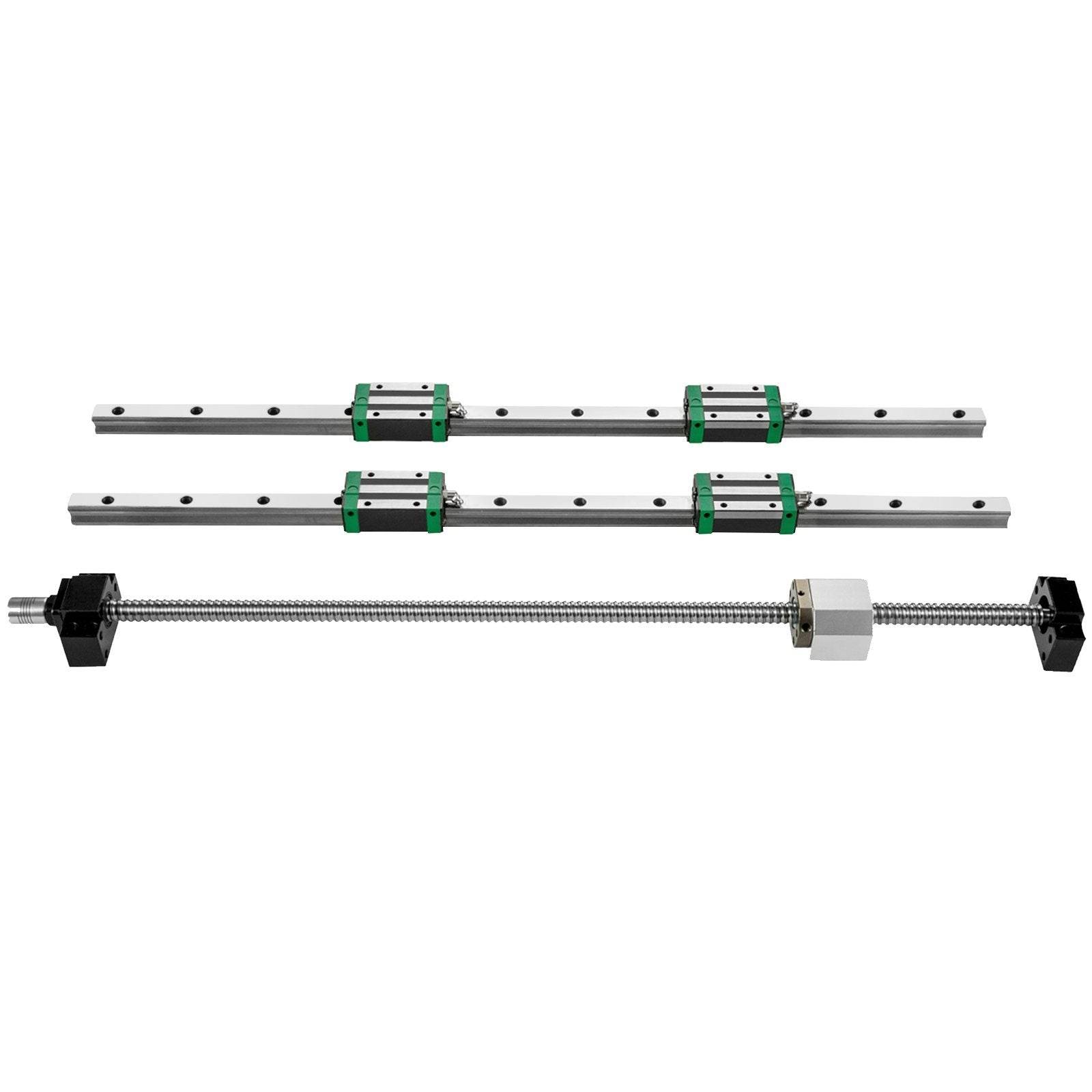 1Pcs RM1605-1000mm Ballscrew With BF12 BK12 Kit, Coupling, Slide Blocks Linear Guide Rail Set For DIY CNC Routers Lathes Mills