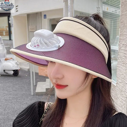 Brim Fan Sun Bonnet Woman Charging - Shopthatapp.ca