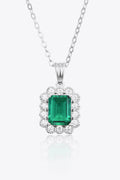 1.5 Carat Lab-Grown Emerald Pendant Necklace in 925 Sterling Silver - Shopthatapp.ca