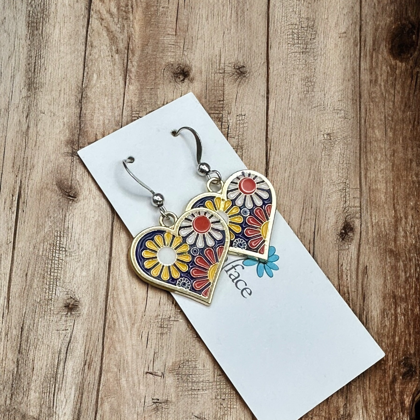 Retro Flower Power Earrings – Colorful Enamel Dangles, Hypoallergenic & Lightweight - Shopthatapp.ca