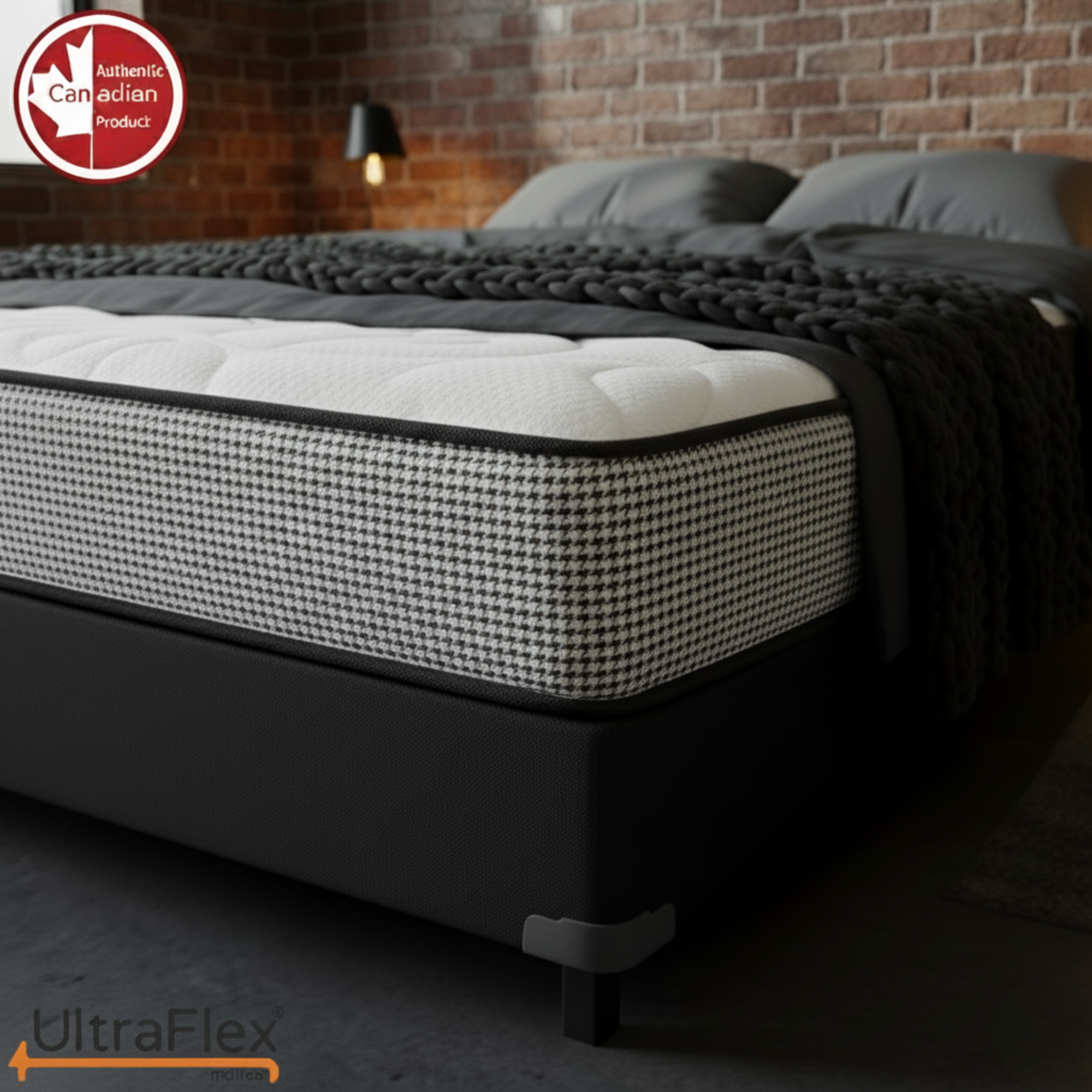 UltraFlex® DreamWeaver Mattress and BoxSpring Set Medium Firm Pocket Coil Hybrid Mattress – Canadian-Made Orthopedic Support with Cooling Gel Foam, Quilted Top, Breathable & Hypoallergenic Comfort, Edge Support & Motion Isolation - Shopthatapp.ca