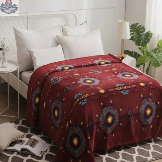 Star Burst Design Silk Touch Blanket - Shopthatapp.ca