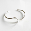 Silver Wave Bangle - Elegant Silver Plate Wave Design - Shopthatapp.ca
