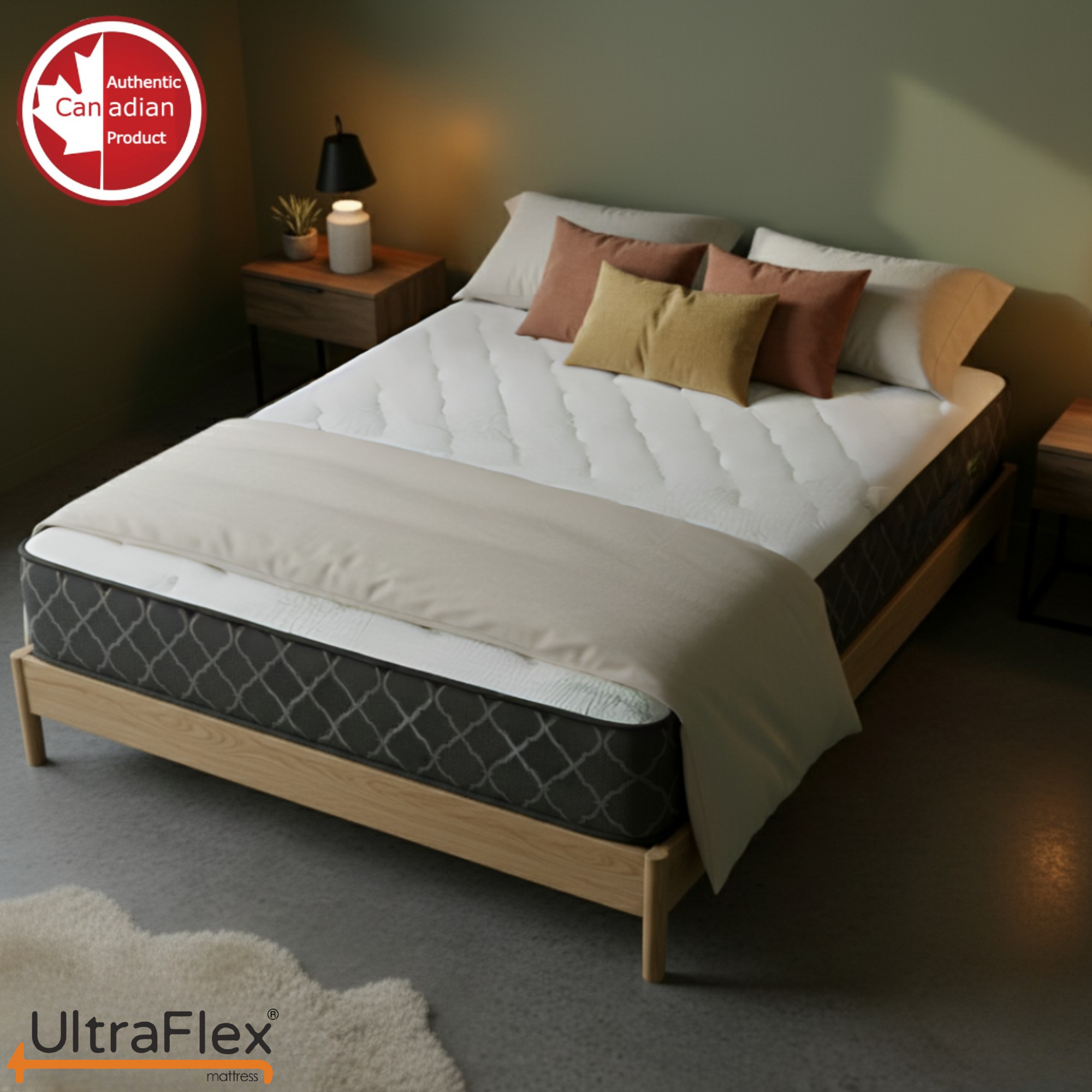 UltraFlex® SUMMIT Firm Pocket Coil Hybrid Mattress – Canadian-Made Orthopedic Support with Cooling Gel Foam, Quilted Top, Breathable & Hypoallergenic Comfort, Edge Support & Motion Isolation - Shopthatapp.ca