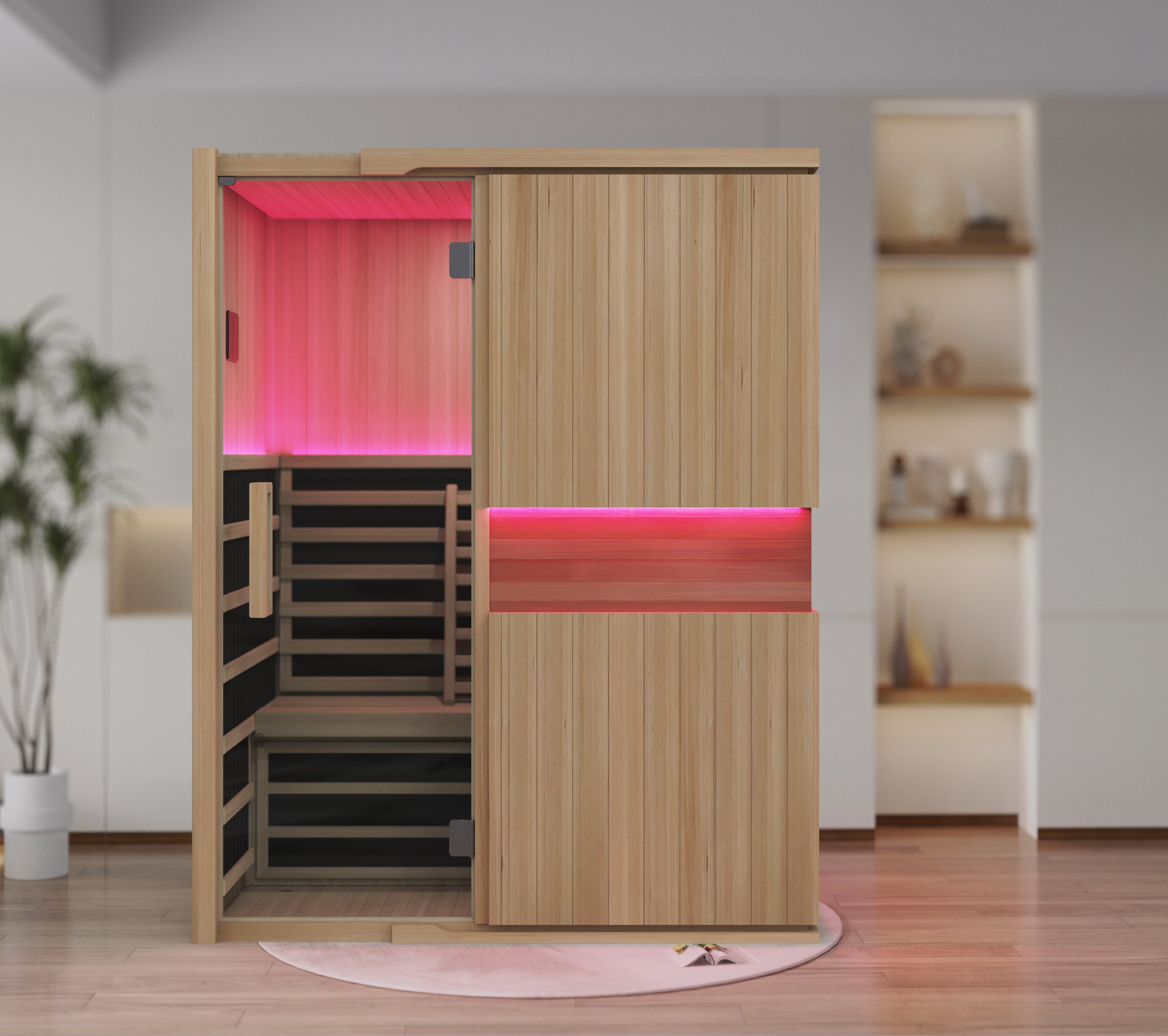 Blisspod | Milano | Full Spectrum Sauna Canadian Hemlock Ultra Low EMF, 7 Far Infrared & Red Glass Heater & Chromotherapy – 3 Person - Www.Shopthatapp.ca