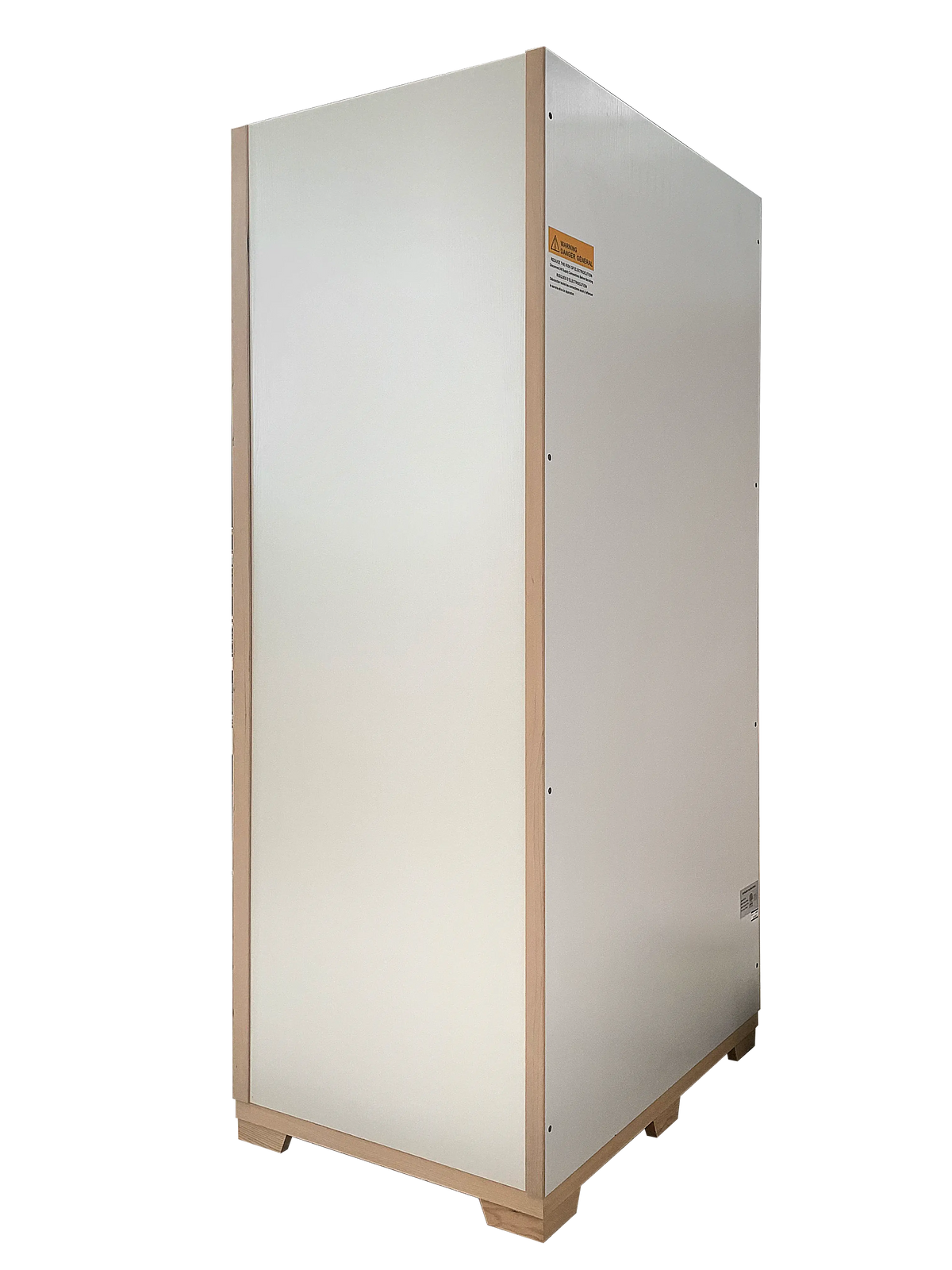 Zoppinh Blisspod Vienna single-person infrared sauna with Canadian Hemlock wood, low EMF, measuring 72.8" high, 35.4" wide, 25.6" deep.